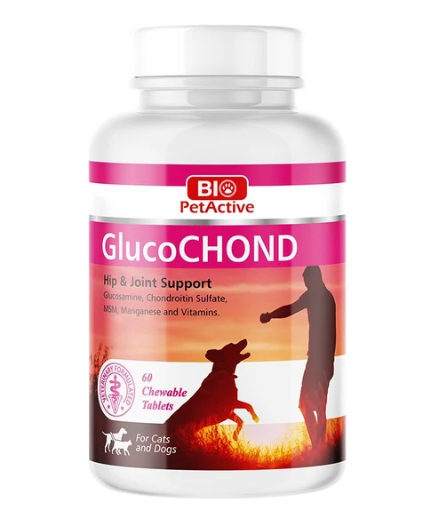 Bio PetActive Glucochond Kedi ve Köpekler için 60 Adet Eklem Güçlendirici Tablet 90 Gr. ürün görseli 1