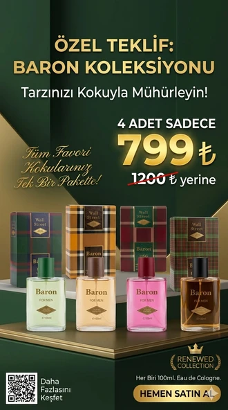 BARON Wall Street DSG , Brown, IVO, NCT 2026 4 lü Erkek EDC Erkek Parfüm Seti 4X 100 ml ürün görseli 1