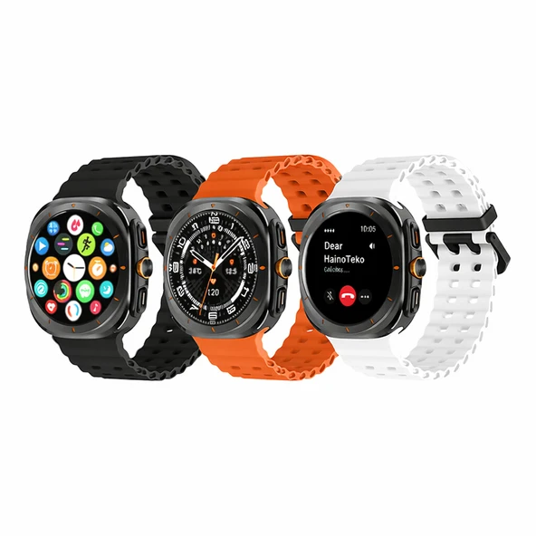 Haino Teko 17 Akıllı Saat AMOLED Ekran Su Geçirmez 15 Gün Pil Arama Spor Sağlık Takibi Siyah ürün görseli 1