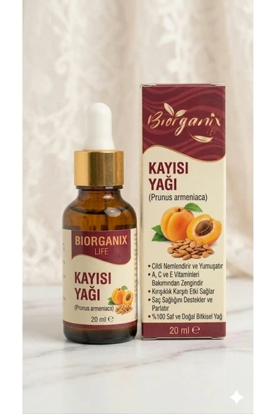 Life %100 Doğal Kayısı Yağı 20 ML – Cilt, Saç ve Nem Bakımı İçin Saf Bitkisel Yağ ürün görseli 1