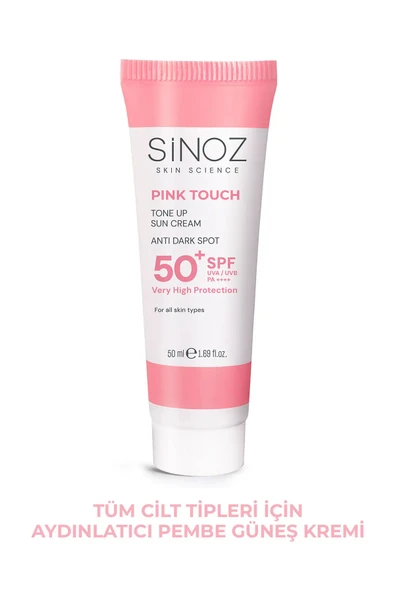 Pink Touch SPF50+ Aydınlatıcı Pembe Yüz Güneş Kremi PA++++ Tüm Ciltler için 50ml ürün görseli 1