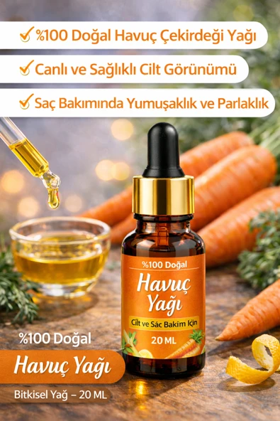 Life Havuç Yağı 20 ML – %100 Doğal Havuç Çekirdeği Yağı Cilt ve Saç Bakımı İçin ürün görseli 1