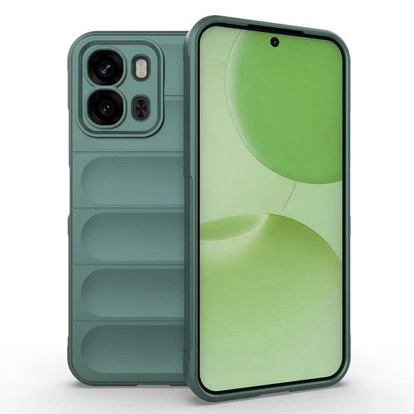 Oppo A6T Kılıf Esnek TPU Oyuklu Arka Yüzey Tasarımlı Etnik Silikon Kapak ürün görseli 1