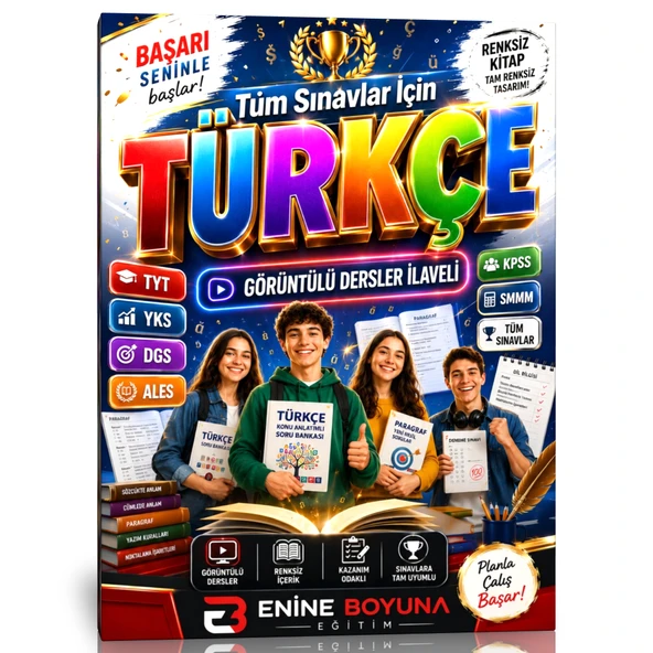 TÜM SINAVLAR İÇİN TÜRKÇE RENKSİZ İÇERİK  GÖRÜNTÜLÜ DERSLER İLAVELİ DEV KAYNAK ürün görseli 1