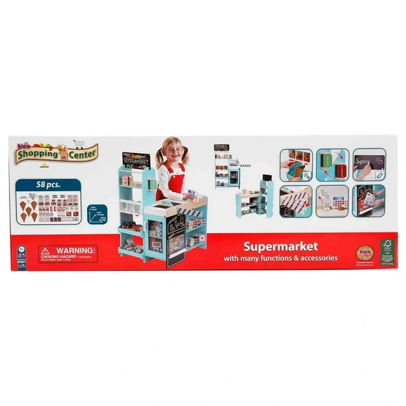 Ahşap Süpermarket Oyun Seti - Resim 7