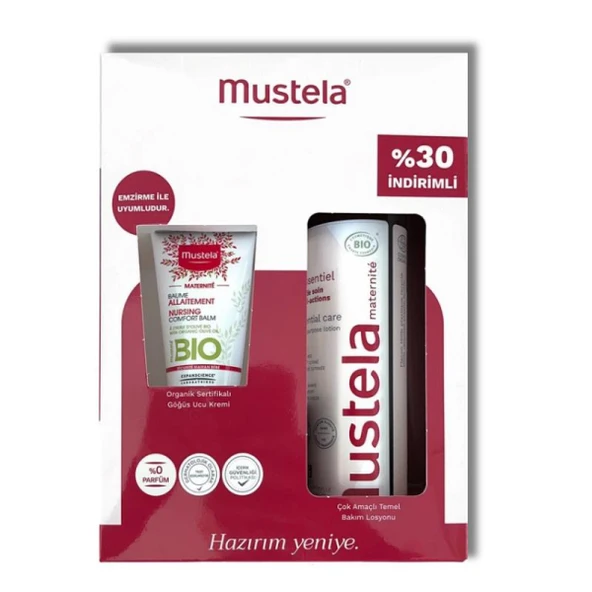 Mustela Göğüs Ucu Kremi 30 ml + Temel Bakım Losyonu 200 ml ürün görseli 1
