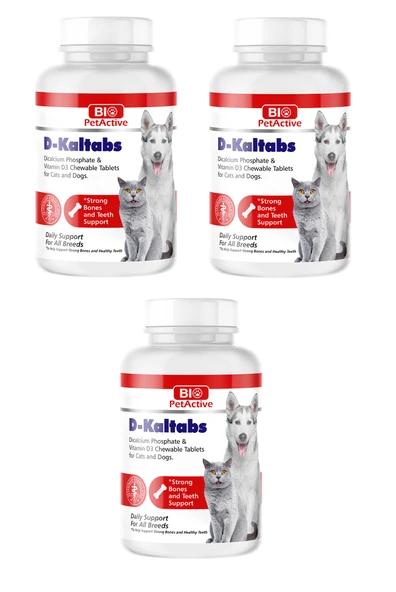 Bio PetActive D-Kaltabs Kedi ve Köpekler için 84 Adet Kalsiyum Tablet 126 Gr. X 3 Adet ürün görseli 1