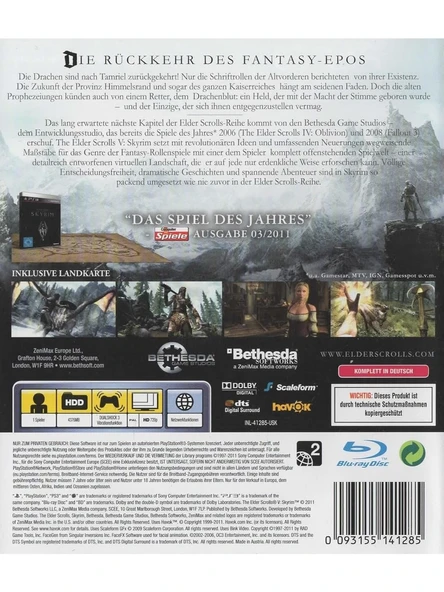 The Elder Scrolls V: Skyrim Playstation 3 CD Oyun Teşhir - Resim 5