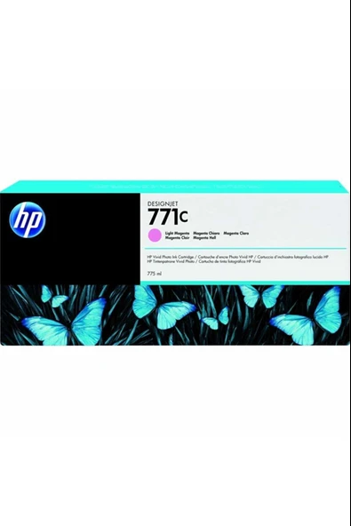 771C Light Magenta Açık Kırmızı 775Ml Plotter Kartuşu B6Y11A ürün görseli 1