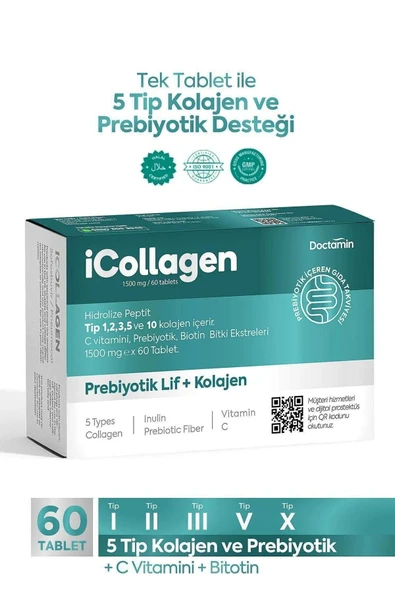 Kolajen Ve Prebiyotik Tablet ürün görseli 1