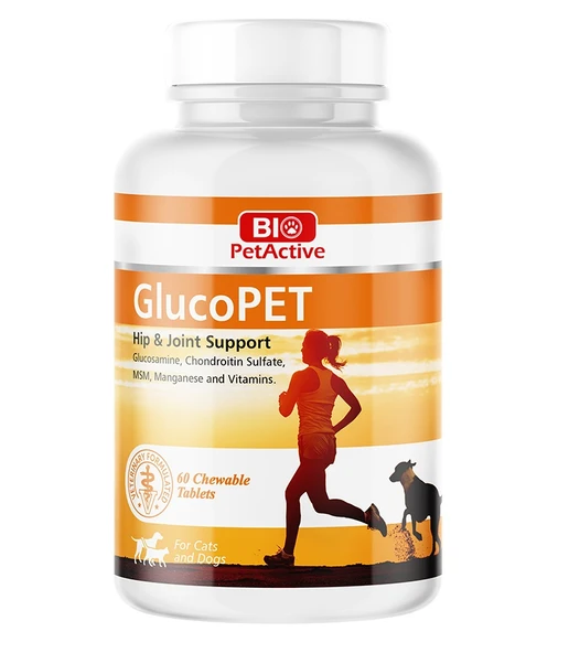 Bio PetActive Glucopet Kedi ve Köpekler için 60 Adet Eklem Güçlendirici Tablet 90 Gr. ürün görseli 1