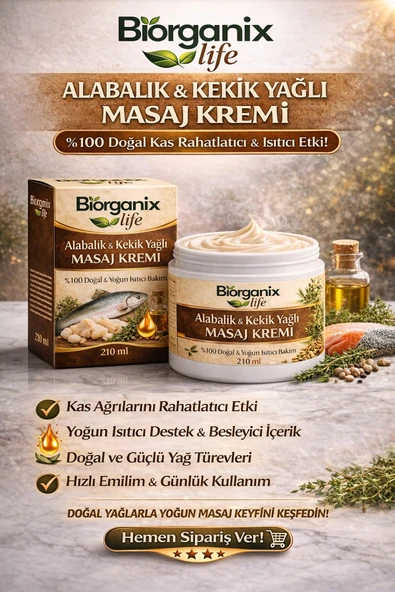 Life Alabalık & Kekik Yağlı Masaj Kremi 210 ml – Yoğun Rahatlatıcı & Isıtıcı Etki! ürün görseli 1