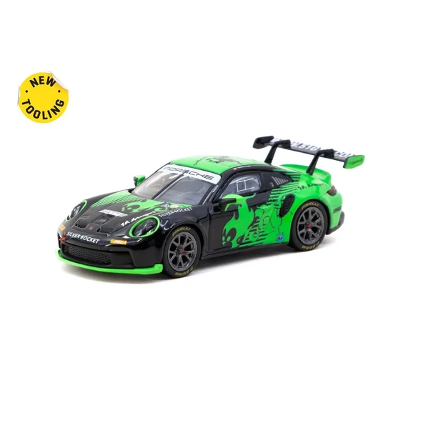 Tarmac Works 1/64 Porsche 911 GT3 Cup (992) Fire Monkey Motorsport - Tarmac Works X iXO Models ürün görseli 1