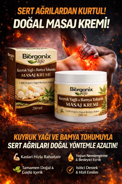Life Kuyruk Yağlı & Bamya Tohumlu Masaj Kremi 210 ml – Yoğun Rahatlatıcı & ürün görseli 1