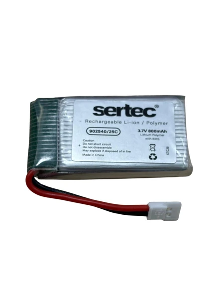 / 902540 / 3.7v - 800mah - 25c Beyaz Soket ürün görseli 1