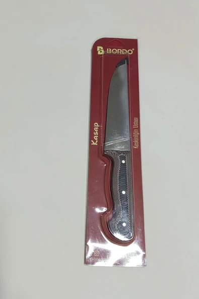 Bordo Bıçak X50CrMoV15 Çelik Kasap ve Mutfak Et Doğrama Bıçağı (18 cm Namlu) ürün görseli 1