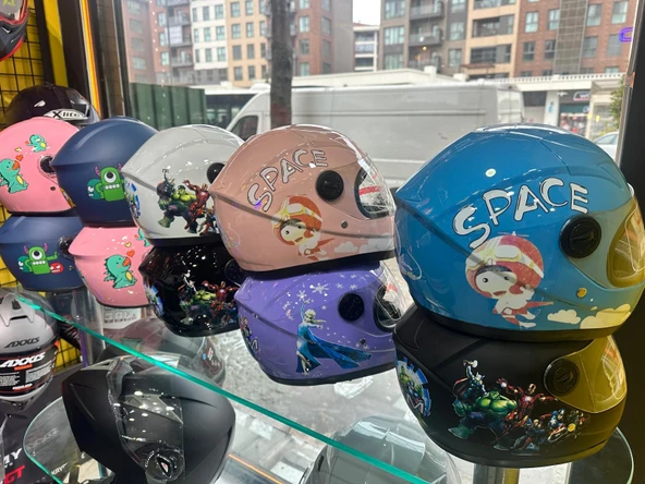 ÇOCUK KASK KASKI FULL FACE KARIŞIK RENK ürün görseli 1