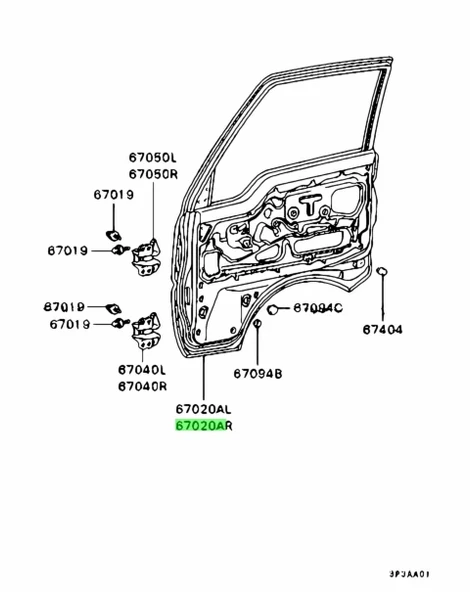 Kapı L300 Ön Sağ (Oem No: Mb549246) ürün görseli 1