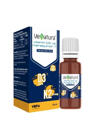 VeNatura - Vitamin D3 K2 Damla 20 ml ürün görseli 1