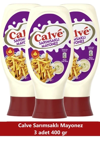 Calve Sarımsaklı Mayonez 400 gr x 3 Adet ürün görseli 1