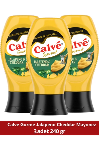 Calve Gurme Mayonez Jalapeno Cheddar 240 gr x 3 Adet ürün görseli 1