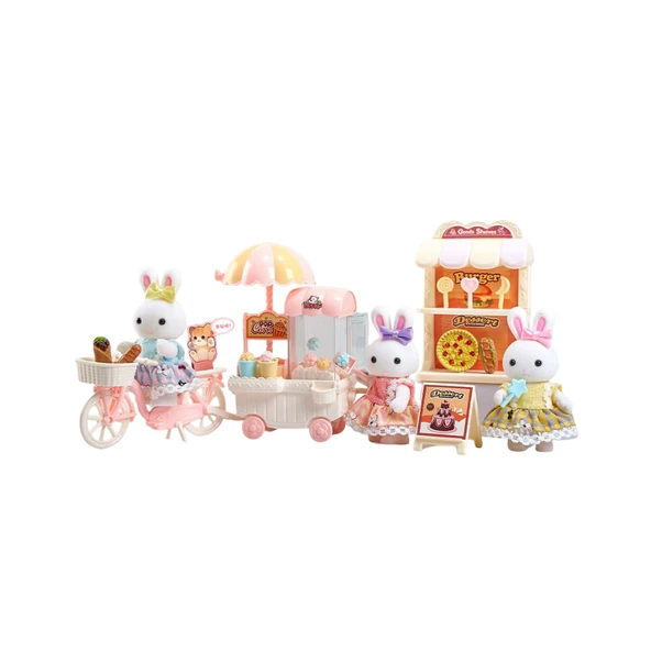 Bay Dreamy Mini Tavşan Bisiklet Yemek Standı Seti ürün görseli 1