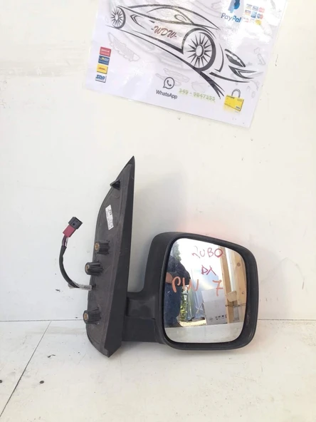 Fiat Fiorino - Peugeot Bipper - Citroen Nemo (2007 Yılında Çıkan Kasa) Dış Dikiz Aynası Sağ Elektrikli Astarlı (Oem No:7 ürün görseli 1