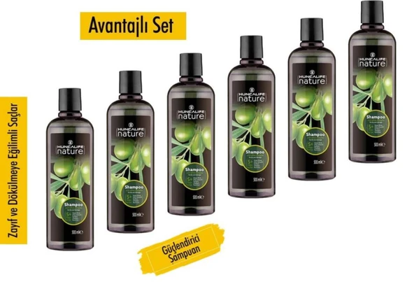Nature Zeytinyağlı Şampuan 500 ml x 6 ADET ürün görseli 1