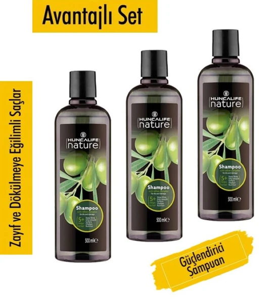 Nature Zeytinyağlı Şampuan 500 ml x 3 ADET ürün görseli 1