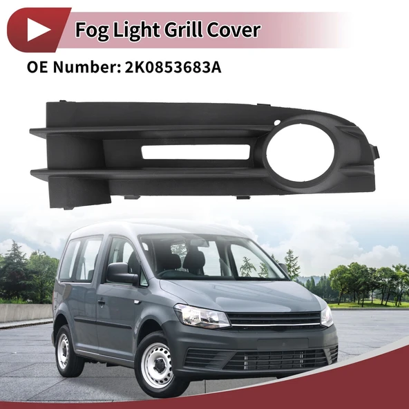 Volkswagen Caddy 2004-2010 Sis Far Kapağı Sol Delikli (Oem No:2K0853683A) ürün görseli 1