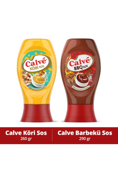 Calve Köri Sos 260 Gr & Barbekü Sos 290 Gr ürün görseli 1