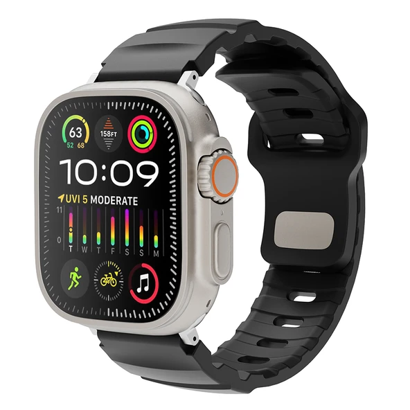 Apple Watch 38mm Uyumlu Kordon Delikli Soft Silikon Outdoor Spor Tasarım ürün görseli 1