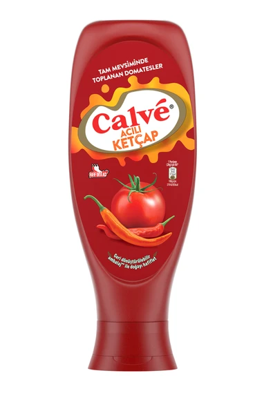 Calve Acılı Ketçap 610 gr x 3 Adet - Resim 2