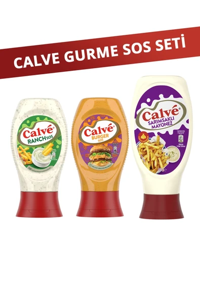 Calve Burger Sos 245g + Sarımsaklı Mayonez 400 gr + Ranch Sos 245g ürün görseli 1