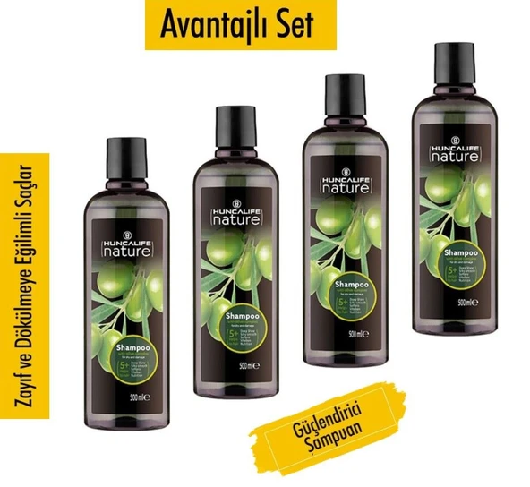 Nature Zeytinyağlı Şampuan 500 ml x 4 ADET ürün görseli 1