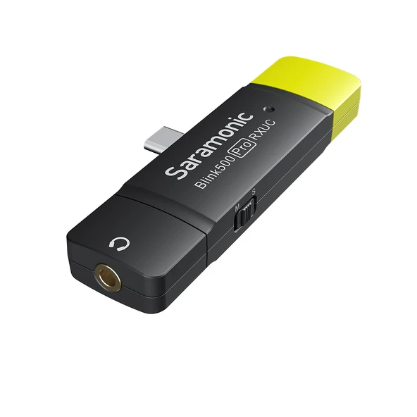 Saramonic Blink500 Pro Kablosuz Yaka Mikrofonu Alıcısı Blink500 Pro B5/B6 USB Tip-C Alıcı Android Akıllı Telefonlar Tabletler ile Uyumlu iPhone15 Vlog Video Kaydı (RXUC) ürün görseli 1