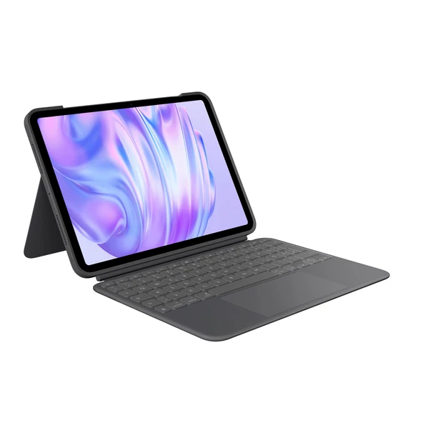 Logitech Combo Touch iPad Pro 11 inç (M4 ve M5) (2024 ve 2025) Klavye Kılıfı - Çıkarılabilir arkadan aydınlatmalı klavye ve tutucu, rahat yazma, çoklu kullanım modu, DEU QWERTZ grafit ürün görseli 1