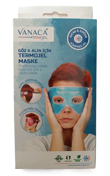 Göz & Alın İçin Termojel Maske - Ayarlanabilir Lastikli Ergonomik Tasarım ürün görseli 1