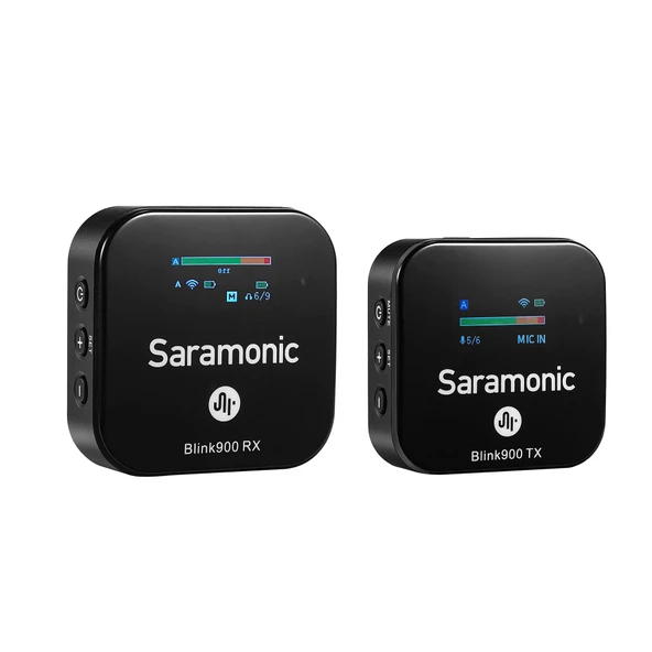 Saramonic Blink900 B1 Kablosuz Yaka Mikrofonu, DSLR Video Kamera/iPhone/Android/Dizüstü Bilgisayar için OLED Ekranlı 2.4GHz Kablosuz Yaka Mikrofonu ürün görseli 1