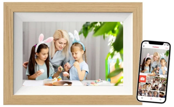 Braun Phototechnik DigiFrame 10W WiFi Dijital WiFi resim çerçevesi 25,7cm 10,1 inç EEK: C (A - G) 1280 x 800 piksel 32GB kayın ürün görseli 1
