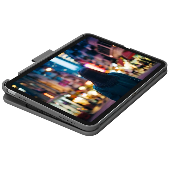 Logitech iPad (10. Nesil) Klavye Kılıfı | Entegre kablosuz klavyeli Slim Folio (Grafit) - Pan Nordic Düzeni, Grafit ürün görseli 1