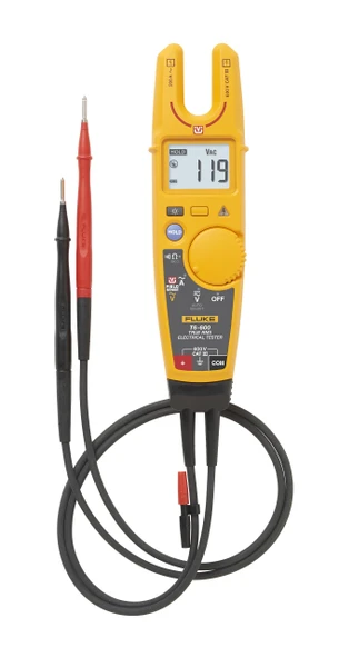 True RMS ve FieldSense Teknolojisine sahip Fluke T6-600 Ergonomik Açık Çatal Test Cihazı - Test kablosu olmadan voltajı ölçün ürün görseli 1