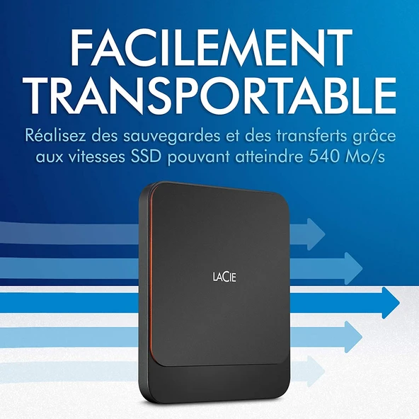 LaCie Taşınabilir 500Go SSD ürün görseli 1