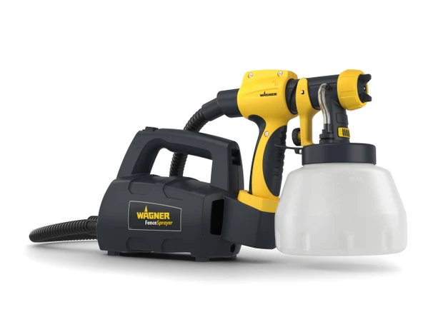 Çitler, bahçe barakaları, teraslar veya bahçe mobilyaları için WAGNER ahşap koruma sprey sistemi, 9 dakikada 5 m² spreyler, 1400 ml kap boyutu, 460 W, 1,8 m hortum ürün görseli 1