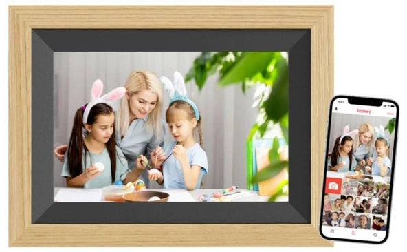 Braun Phototechnik DigiFrame 10B WiFi Dijital WiFi resim çerçevesi 25,7cm 10,1 inç EEK: C (A - G) 1280 x 800 piksel 32GB kayın ürün görseli 1