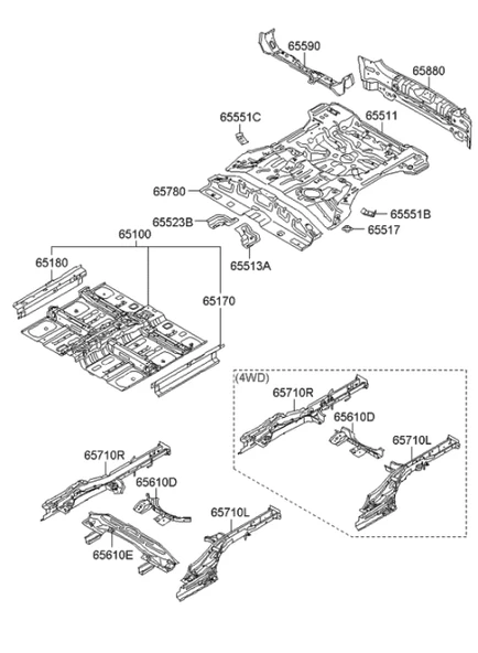 Nissan D22 1997-2002 Motor Kaputu Pickup (Oem No:651002S400) ürün görseli 1