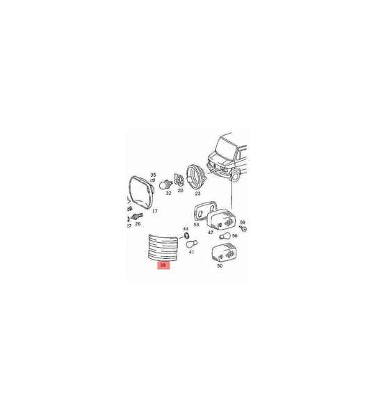 Mercedes W123 76-85 Sinyal Lambası Sol Beyaz (Oem No:A0008207521) ürün görseli 1