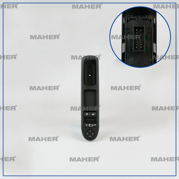 Cam Açma Düğmesi 207 / C3 Picasso (Çiftli) Ayna Ayar Düğmeli Sol (Oem No:6554Qc) ürün görseli 1