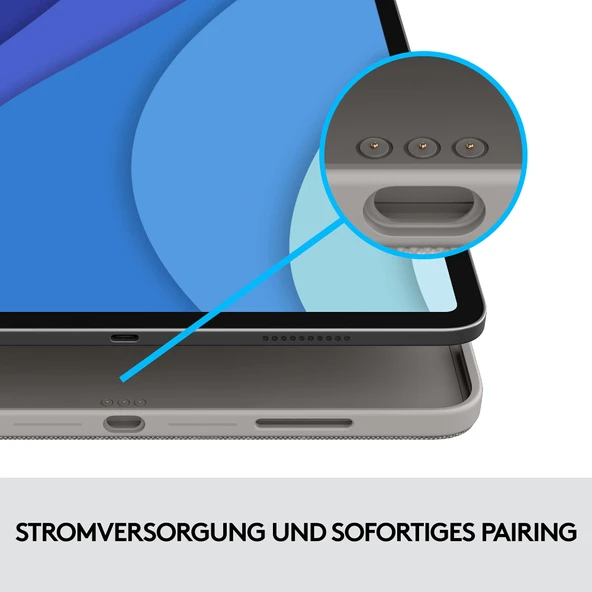Logitech Tablet Klavye, Gri, Klavye Kılıfı - Resim 6