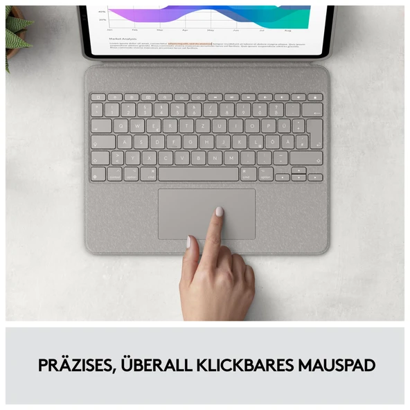 iPad Pro 12,9 inç (5. Nesil) için Logitech Combo Touch - QWERTY - Resim 4